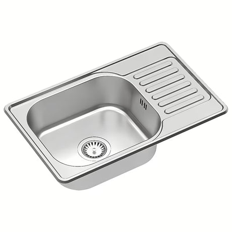 Inox sudoper  Quadron s ocjeđivačem pro ugradnja na radnu ploču, 66x42 cm
