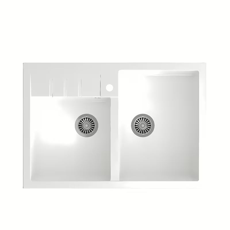 Bijeli granitni sudoper  Quadron Bill pro montaža na radnu ploču