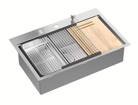 Inox sudoper  Quadron 76 x 49 cm s dubinom 21 cm pro ugradnja na radnu ploču