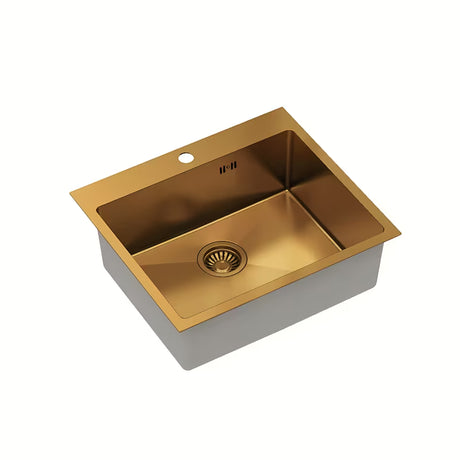 Nehrđajući kuhinjski jednostruki sudoper Quadron Russel u bakrenoj izvedbi pro montaža na radnu ploču