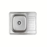 Inox kuhinjski jednostruki sudoper Quadron Kevin s ocjeđivačem pro ugradnja na radnu ploču