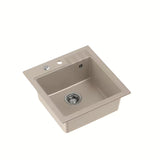 Granitni kuhinjski jednostruki sudoper Quadron Peter u boji pijeska pro montaža na radnu ploču