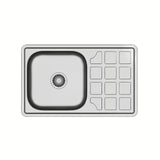 Inox sudoper  Quadron Louis s ocjeđivačem pro ugradnja na radnu ploču