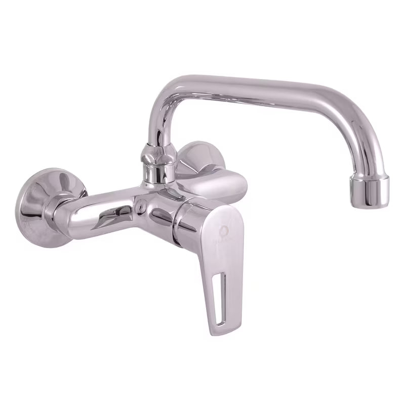 Jednoručna Baterija zidna miješalica za sudoper Rav Slezak Colorado u krom izvedbi s okretnim izljevom