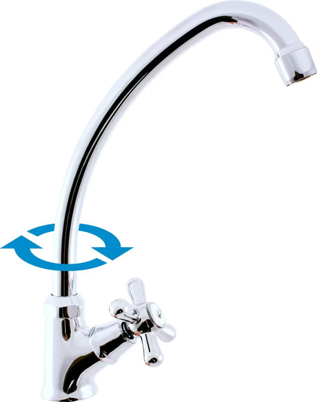 Rav Slezak Morava slavina ventil za umivaonik za 1 vodu s okretnim izljevom u krom izvedbi