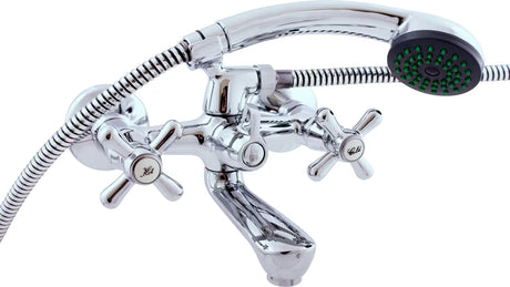 Kromirani ventilna zidna miješalica za kadu Rav Slezak Morava s tuš setom