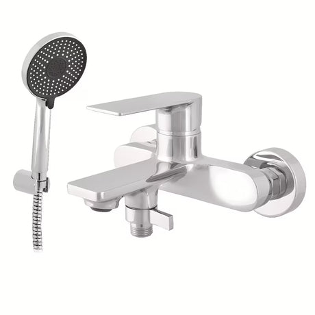 Kromirana zidna miješalica za kadu Rav Slezak Nil s tušem, crijevom i fiksnim držačem
