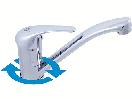 Kromirana stojeća miješalica za umivaonik Rav Slezak Sázava s okretnim izljevom