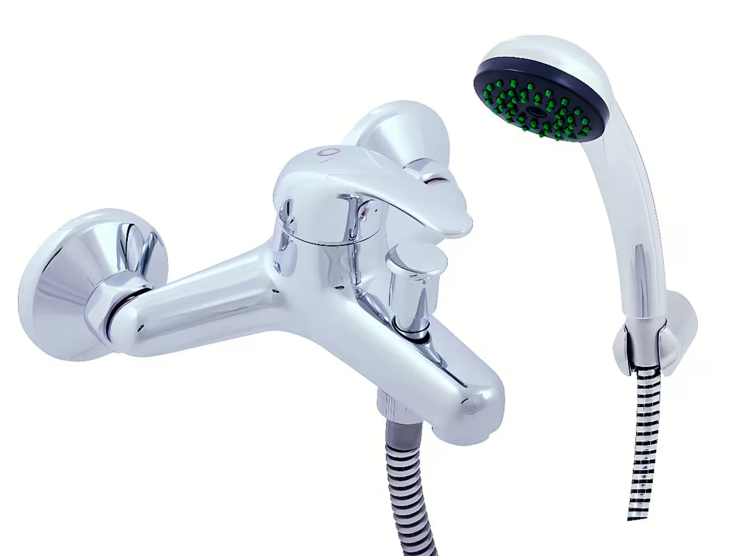 Jednoručna Baterija zidna miješalica za kadu Rav Slezak Sázava u kromu s tuš setom