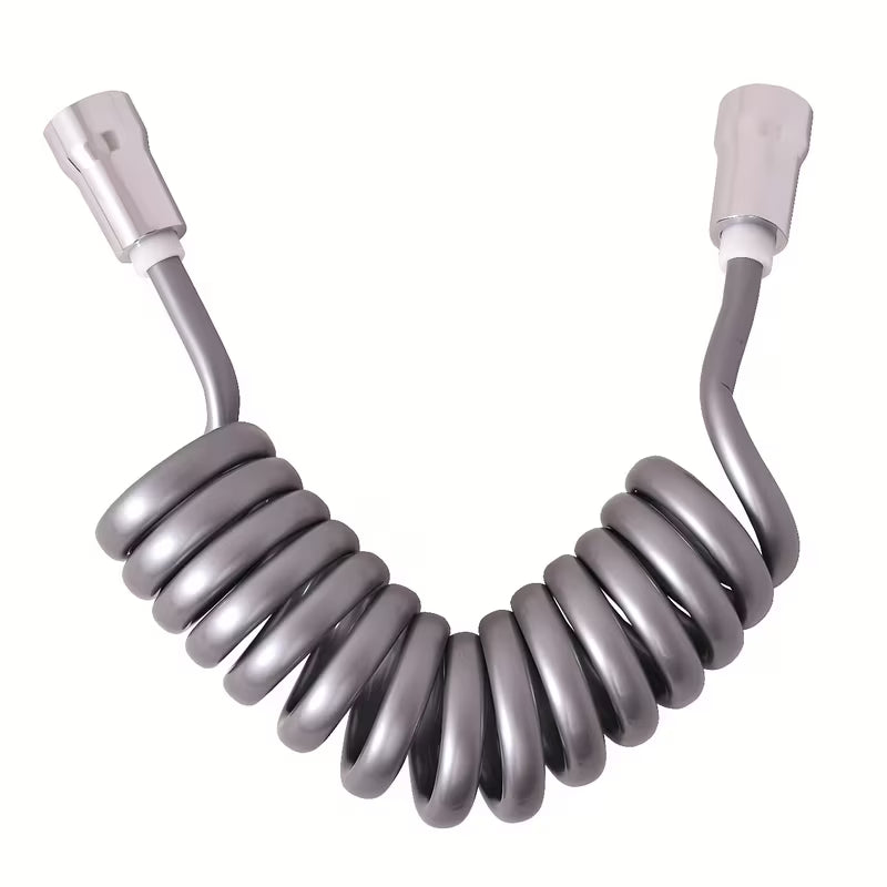 Spiralno tuš crijevo Rav Slezak od izdržljive plastike u izvedbi plastika/satin, rastezljivo do 150 cm.