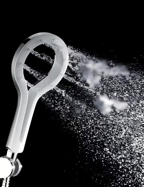 Ručni tuš Rav Slezak u izvedbi krom/bijela s jednim mlazom, promjer 12 cm.