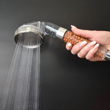 Prozirna ručna ručni tuš Rav Slezak s mikro mlaznicama i filtracijskim mineralnim kamenčićima, Ø 80 mm.