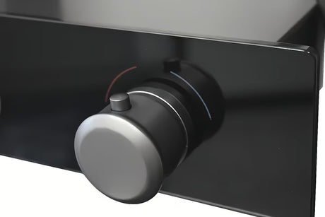 Tuš sustav Rav Slezak metal grey s nadglavnim tušem ⌀ 300 mm i ručnim tušem s 3 funkcije