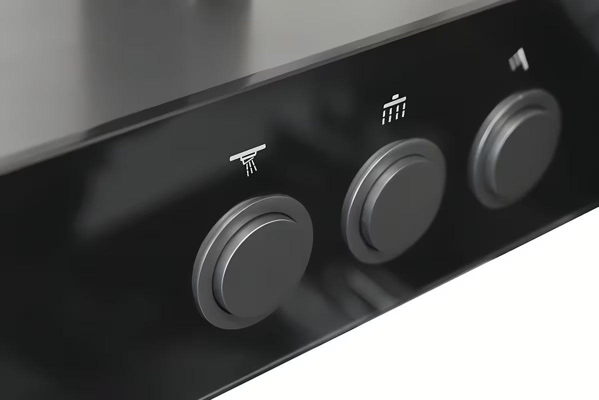 Tuš sustav Rav Slezak metal grey s nadglavnim tušem ⌀ 300 mm i ručnim tušem s 3 funkcije