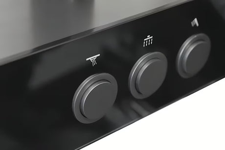 Tuš sustav Rav Slezak metal grey s nadglavnim tušem ⌀ 300 mm i ručnim tušem s 3 funkcije