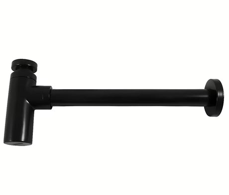 Okrugli sifon za umivaonik Rav Slezak u crnoj mat izvedbi s maticom 5/4