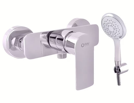Jednoručna Baterija zidna miješalica za tuš Rav Slezak Vltava s tuš setom u sjajnom kromu