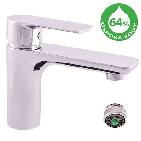 Kromirana jednoručna baterija stojeća miješalica za umivaonik Rav Slezak Vltava bez odvoda