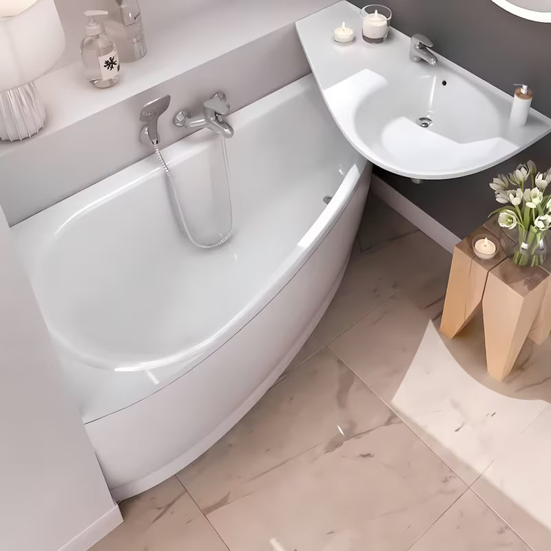 Bijela akrilna obloga za kadu Ravak Avocado pro, lijeva varijanta 150 cm