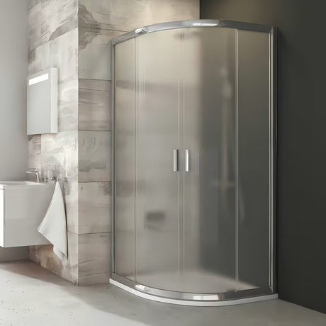 Polukružna tuš kabina Ravak Blix 80x80 cm u sjajnom kromu sa satiniranim staklom Grape