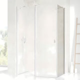 Tuš stranica za vrata  Ravak Chrome 100 cm s prozirnim staklom Transparent i obradom Ravak anticalc®.
