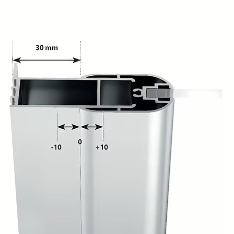 Tuš stranica za vrata  Ravak Chrome 100 cm s prozirnim staklom Transparent i obradom Ravak anticalc®.