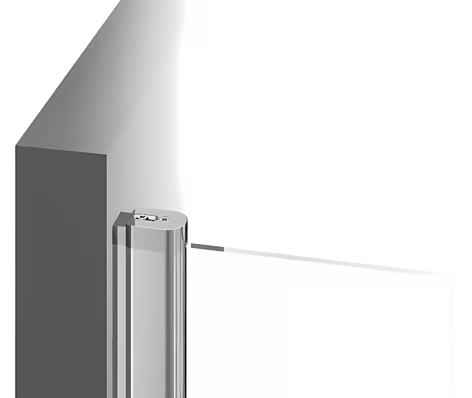 Tuš stranica za vrata  Ravak Chrome 100 cm s prozirnim staklom Transparent i obradom Ravak anticalc®.