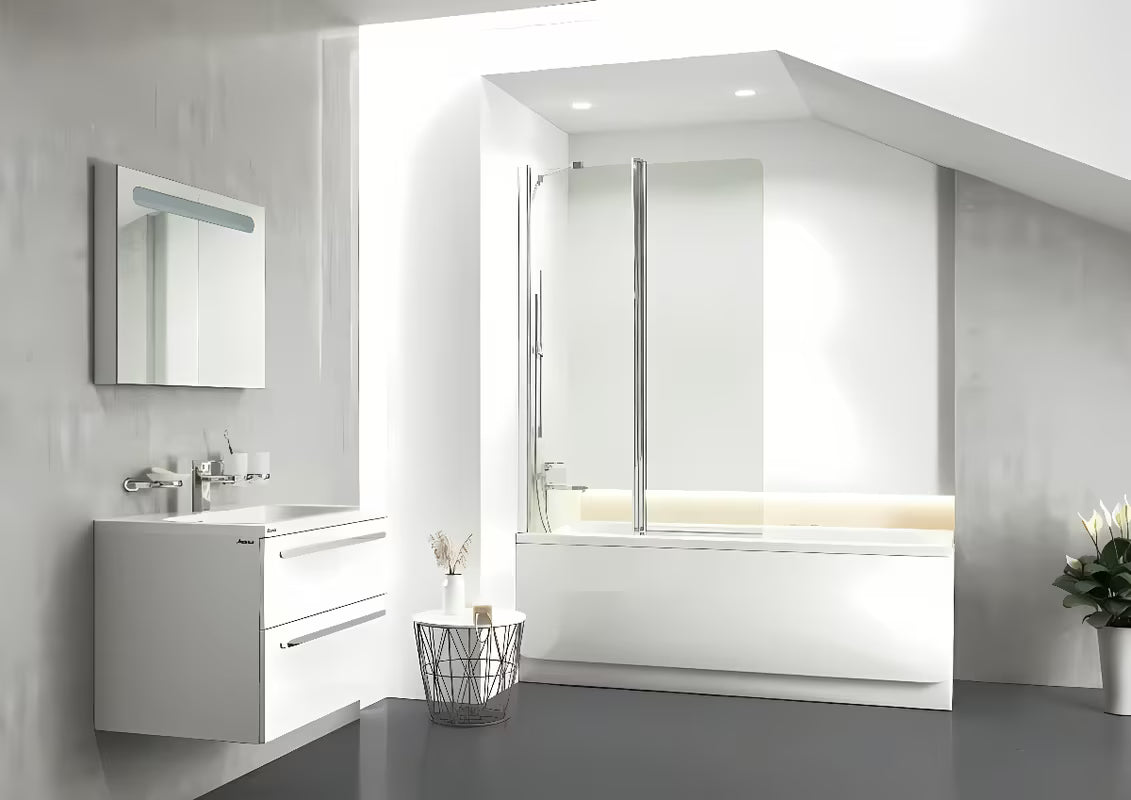 Zidni držač s dvije čaše Ravak Chrome u izvedbi sjajni krom i mat staklo.