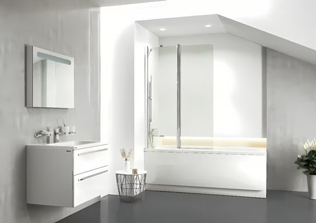 Zidni držač s dvije čaše Ravak Chrome u izvedbi sjajni krom i mat staklo.