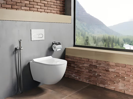 Tipka za ispiranje tipka Ravak Chrome u izvedbi satin mat krom pro viseća WC školjka