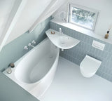 Tipka za ispiranje tipka Ravak Chrome u izvedbi satin mat krom pro viseća WC školjka