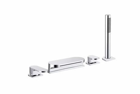Kada stojeća slavina Ravak Chrome u kromu sa slap izljevom i tuš setom