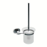 Zidna ČETKA za Wc Ravak Chrome u sjajnom kromu s posudom od mat stakla.