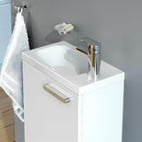 Bijeli viseće mali umivaonik Ravak Chrome 40 x 22 cm, desna izvedba, bez preljeva