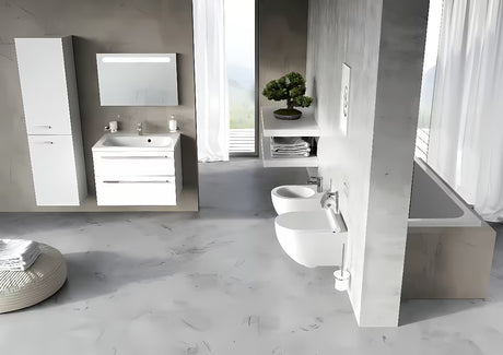 Bijeli viseća WC školjka Ravak Chrome RimOff bez ispirnog ruba sa skrivenim pričvršćenjem EasyFix