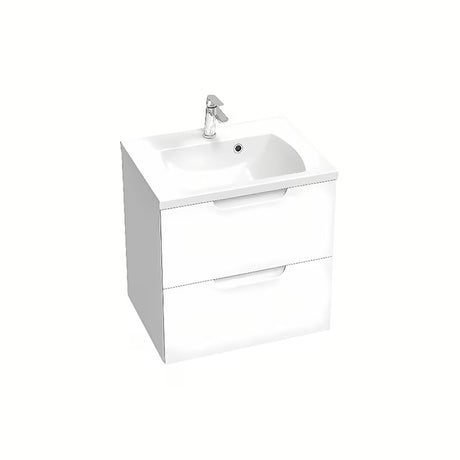 Sjajno bijela kupaonski ormarić ispod umivaonika Ravak Classic II 60 s dvije ladice