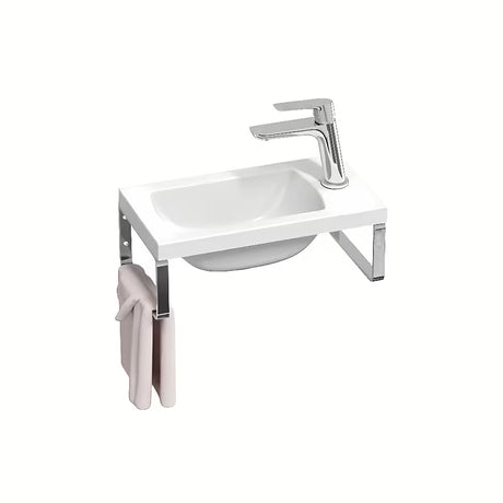 Bijeli mali umivaonik Ravak Classic II 40 x 22 cm bez preljeva, okretna lijeva ili desna izvedba