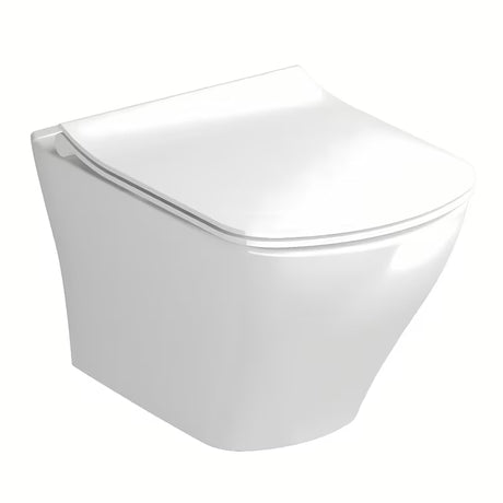 Bijeli viseća WC školjka Ravak Classic s bezrubnom tehnologijom RimOff i skrivenim pričvršćenjem