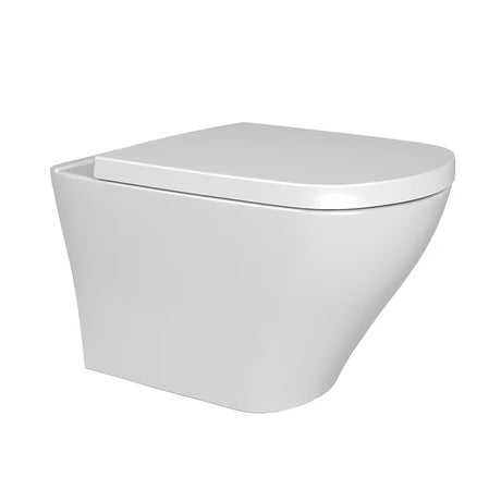 Bijeli viseća WC školjka Ravak Classic s bezrubnom tehnologijom RimOff i skrivenim pričvršćenjem