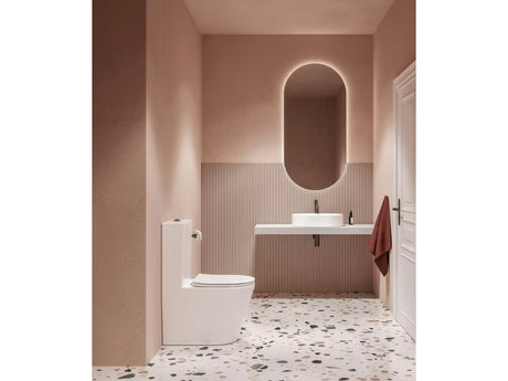 Bijeli samostojeći  WC kombi Ravak Elegant RimOff s wc daskom soft Close i dvokoličinskim ispiranjem 3/6 l.