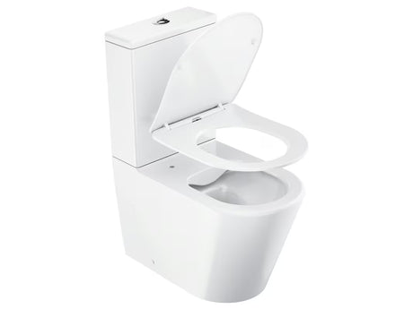 Bijeli samostojeći  WC kombi Ravak Elegant RimOff s wc daskom soft Close i dvokoličinskim ispiranjem 3/6 l.