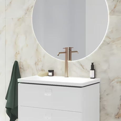 Visoka umivaonička stojeća slavina Ravak Espirit u izvedbi Rose Gold Brushed bez odvoda