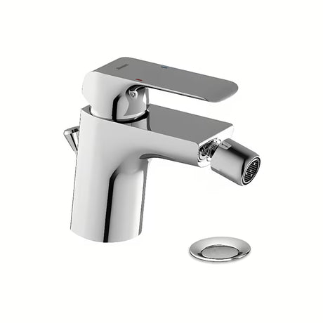 Kromirana stojeća miješalica za bide Ravak Flat s poteznom šipkom i odvodnim setom