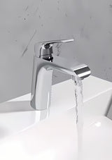 Stojeća miješalica za umivaonik Ravak Flat u sjajnom kromu bez odvoda