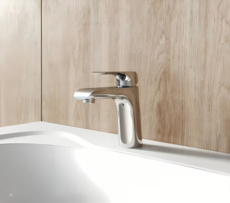 Stojeća miješalica za umivaonik Ravak Flat u sjajnom kromu bez odvoda