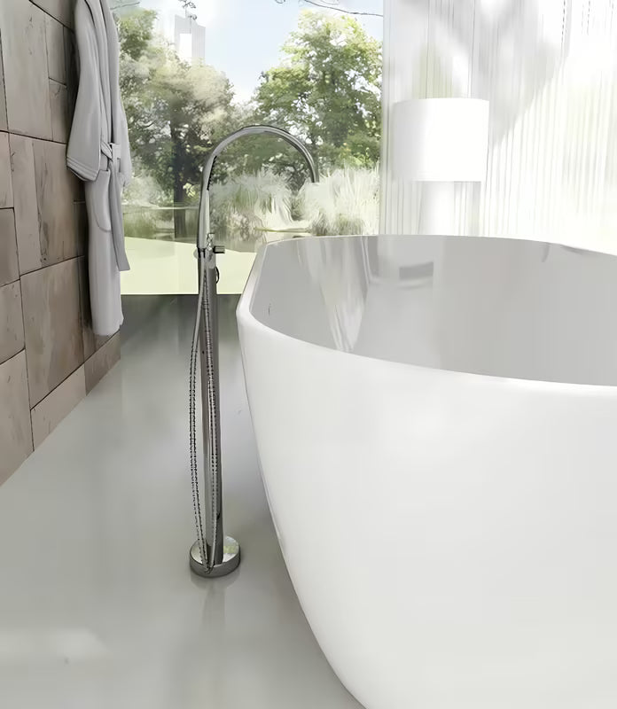 Podna miješalica za kadu Ravak Freedom O u sjajnom kromu s tuš setom