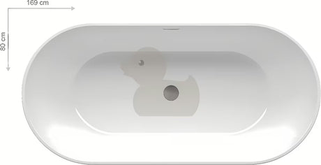 Samostojeći  akrilna kada Ravak Freedom O u bijeloj boji, 169 x 80 cm