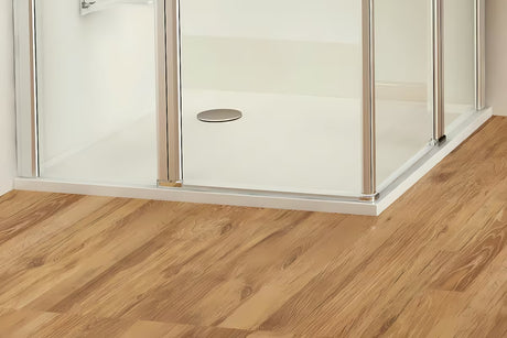 Bijela polukružna tuš kada Ravak Elipso Pro 90x90 cm od lijevanog mramora s protukliznom obradom.