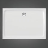 Bijela polukružna tuš kada Ravak Elipso Pro 90x90 cm od lijevanog mramora s protukliznom obradom.