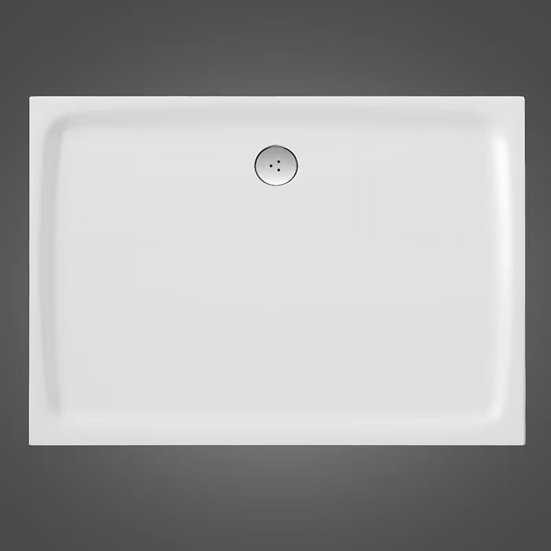 Bijela polukružna tuš kada Ravak Elipso Pro 90x90 cm od lijevanog mramora s protukliznom obradom.